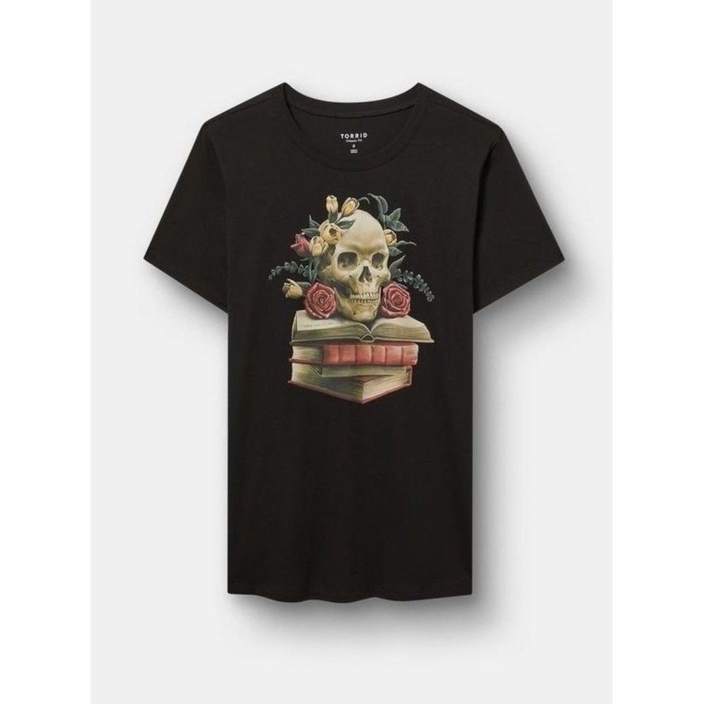 NWT Torrid Skull Books Jersey Crew Tee 2XL - Picture 2 of 9